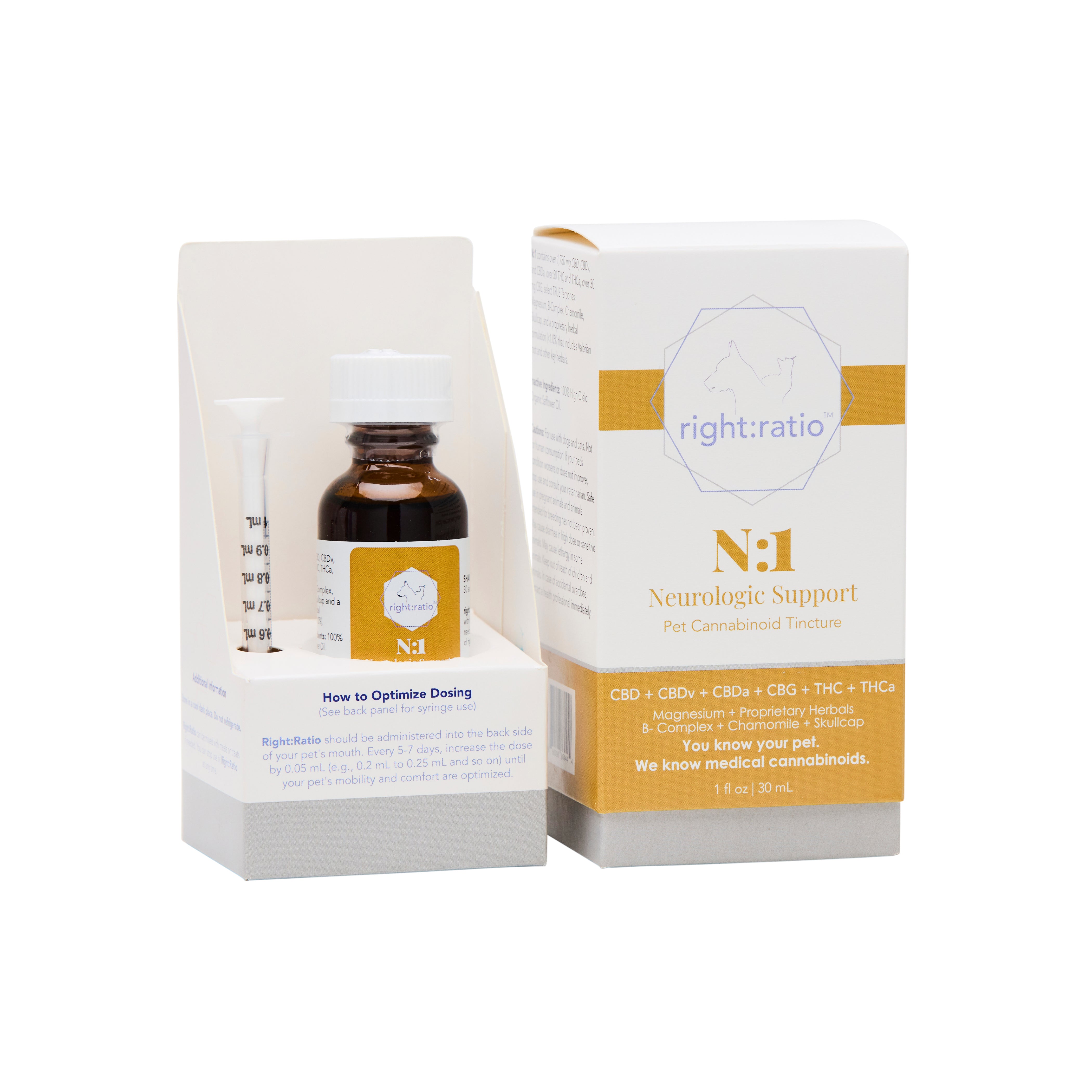 N:1 - Neurologic CBD Support for Pets - Right:Ratio – Right:Ratio CBD