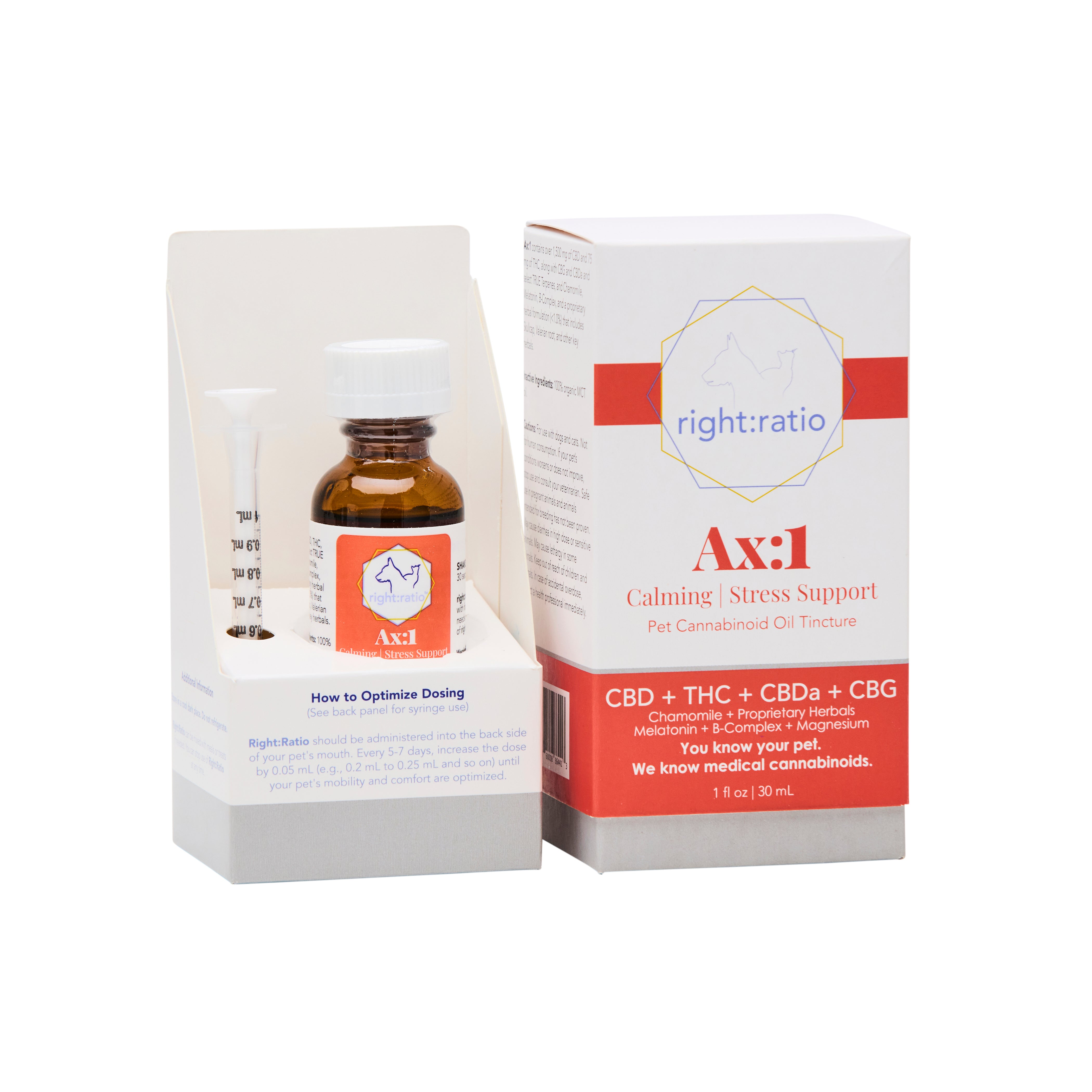 Ax:1 | CBD Anxiety Support Supplement for Pets – Right:Ratio CBD