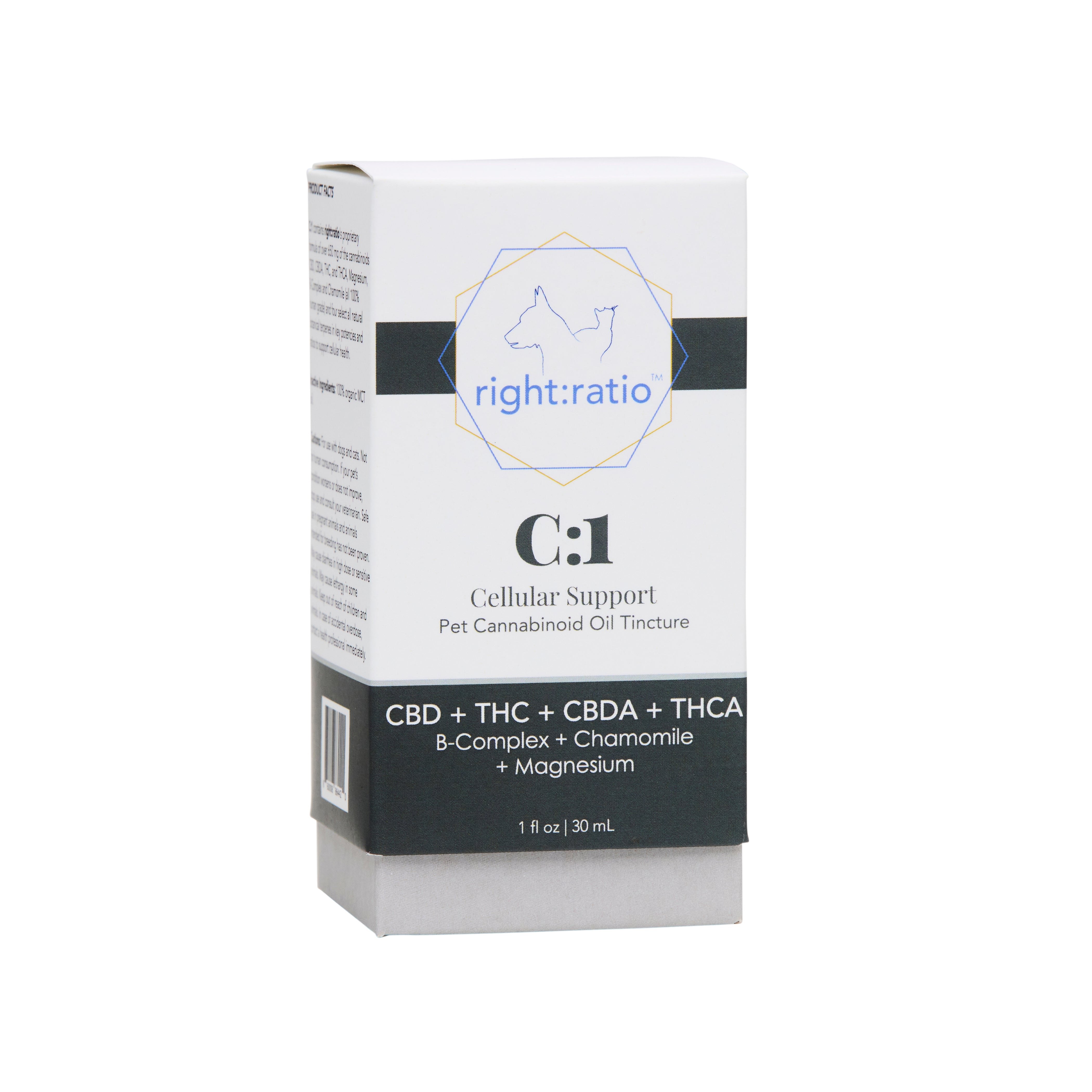 C:1 - Natural CBD Cellular Health Support for Pets – Right:Ratio CBD